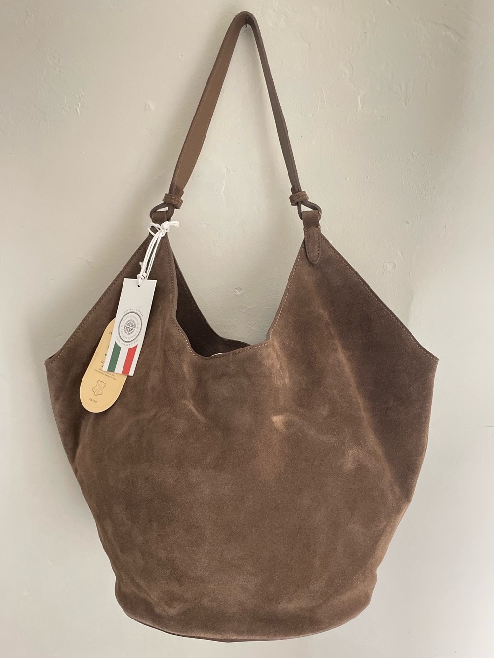 VIOLA CASTELLANI Brown Suede Hobo with Pouch NWT